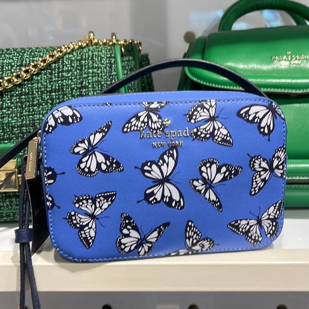 Kate Spade staci mini camera bag butterfly sky blue multi KB521